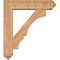 Ekena Millwork Balboa Arts and Crafts Smooth Bracket w/ Offset Brace, Western Red Cedar, 7 1/2"W x 32"D x 36"H BKT0806X32X36BOA03SWR - alternate 4